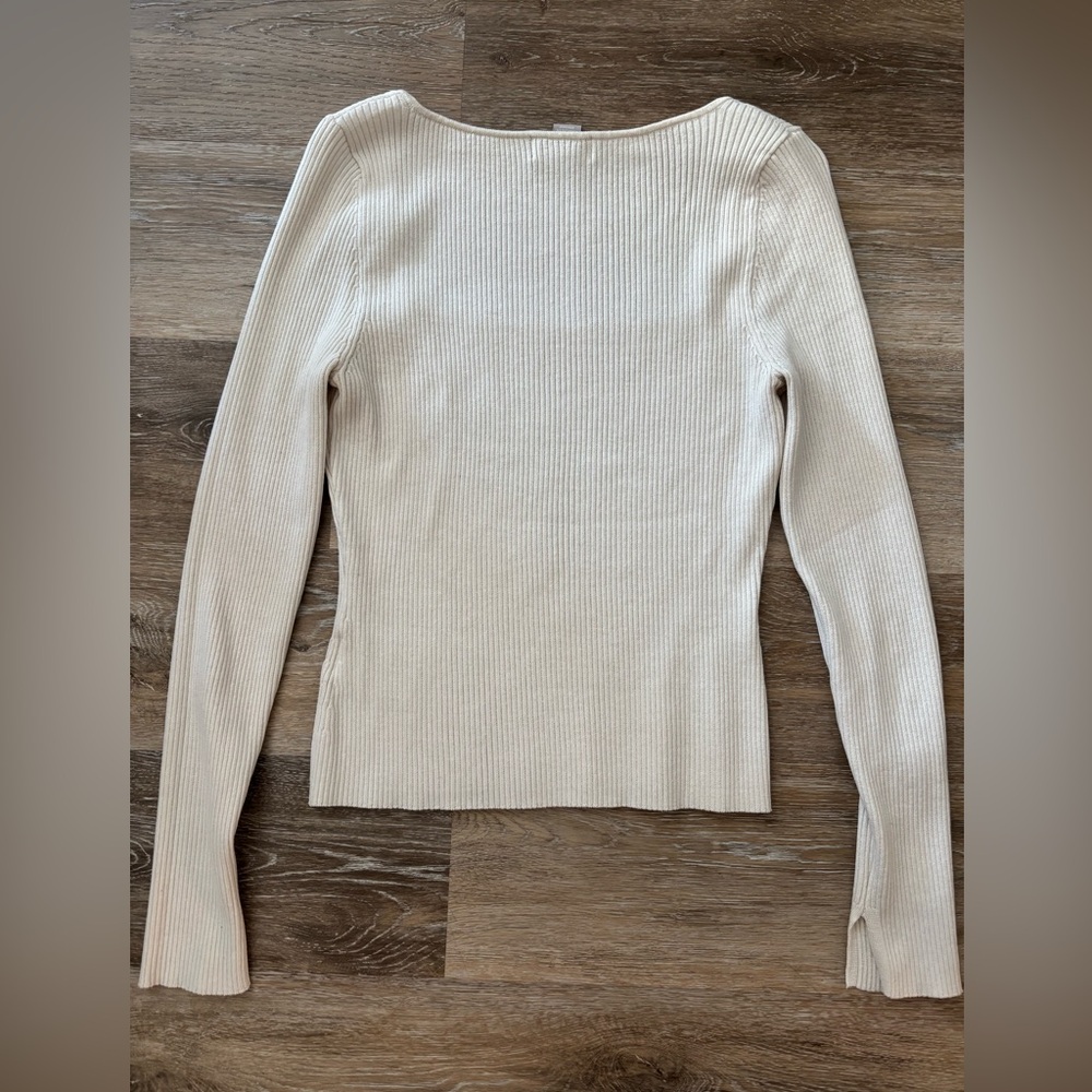 H&M Beige Ribbed Top - Picture 4 of 5